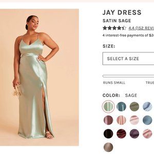 Birdy Grey - Size M Satin Bridesmaids Dress - Worn Once - Sage